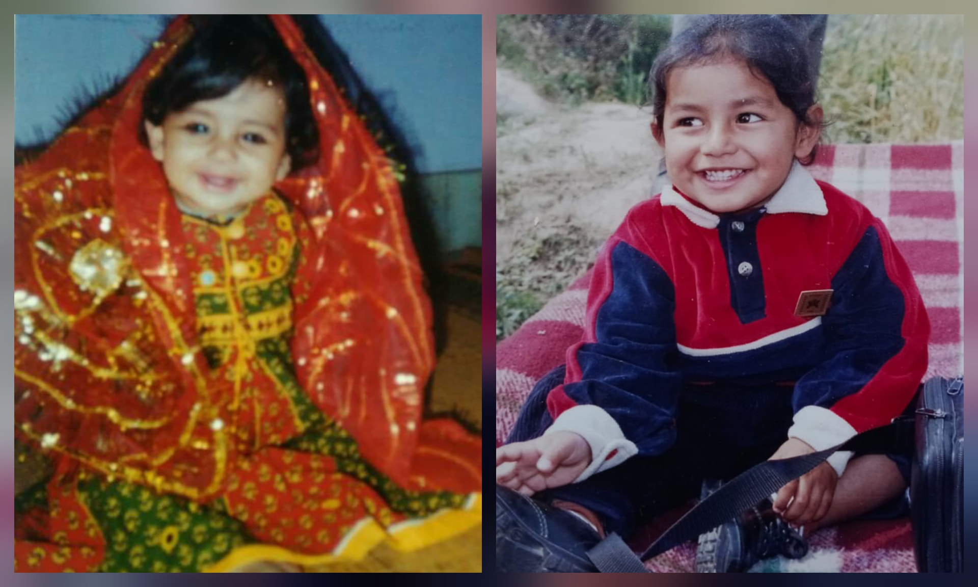 Achintya and Chitranshi as children, side by side